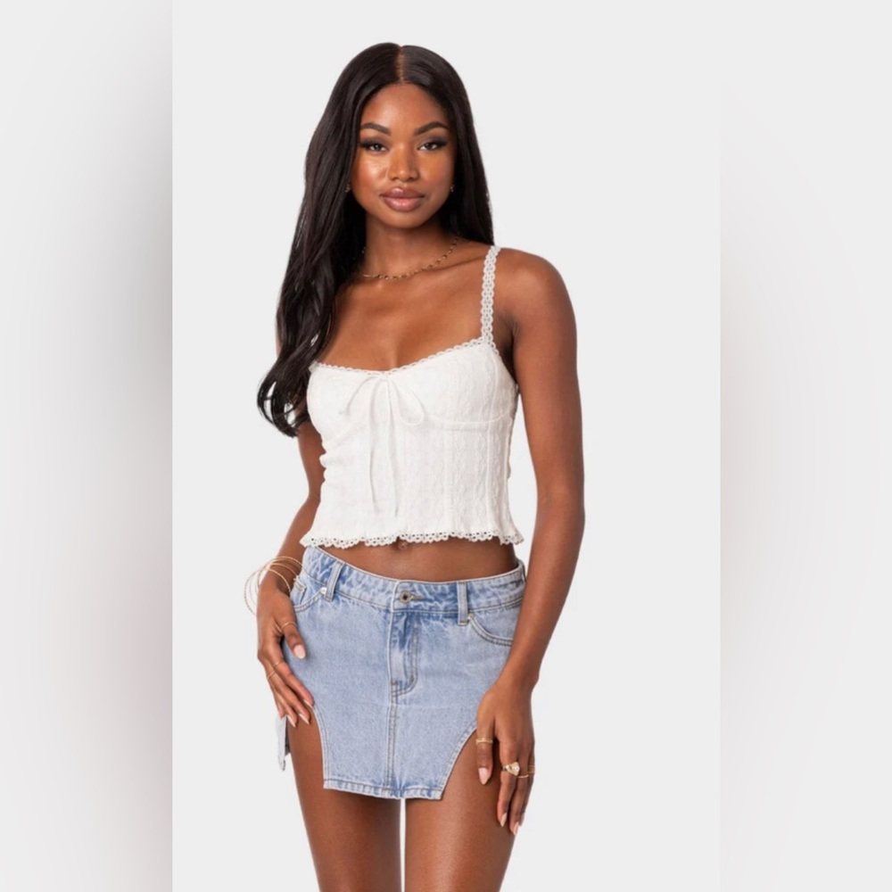 LACEY KNIT TANK TOP from edikted